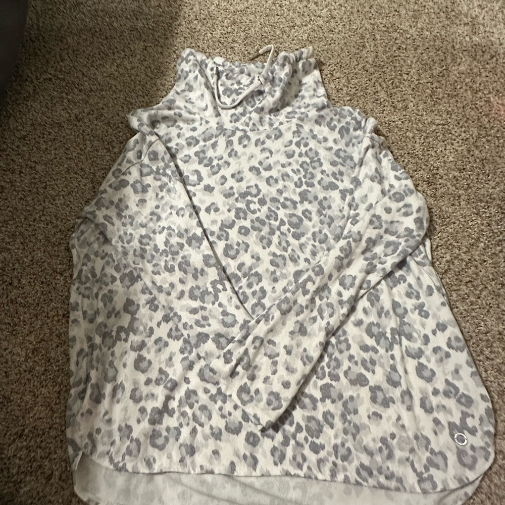 Calvin Klein Gray Leopard Print Sweater